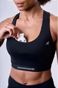 Top Authen Grit Bossa Alças c/ Bolso Ajustável | Preto