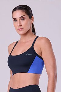 Top Authen Essencial Run Flight Preto / Azul / Vermelho