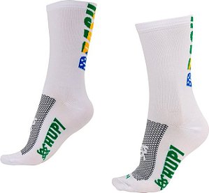 MEIA HUPI BRASIL 5.0 BRANCO COR: BRANCO.  TAM.: UNICO.