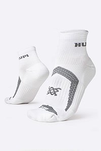 MEIA HUPI RUNNING PRO PRIME BRANCO/PRETO - TAM LT COR: BRANCO/CINZA.  TAM.: UNICO.