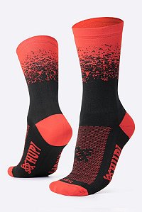 MEIA HUPI SPLASH PRETO/LARANJA NEON COR: PRETO/ALARANJADO.  TAM.: UNICO.