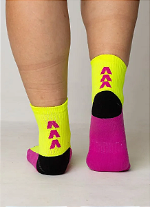 Meia Cano Curto Arrows Amarelo Neon 34-39