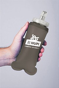GARRAFA DOBRAVEL SOFT FLASH HUPI CINZA - 350ML COR: CINZA.  TAM.: 350 ML.