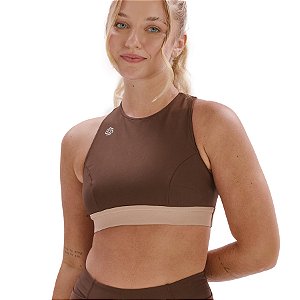 Top La Vie Cropped Dupla Face Total Emana Café e Nude