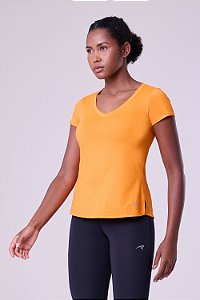 Camiseta Keep Cool Decote V UV50 IND Laranja