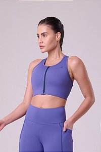 Top Authen Signature Samba Nadador Ziper C/ Bolso Ajustável | Azul Escuro