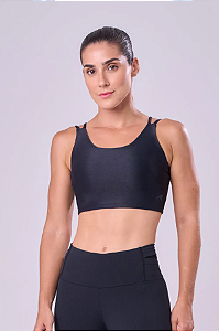 TOP ALCAS FINAS DUPLAS RIB FEM IND PRETO