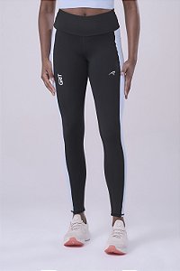 Legging Authen Grit Bossa Preto / Azul Céu