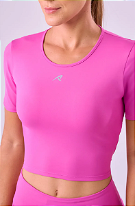 CAMISETA CROPPED SIGNATURE SAMBA  ROSA VIOLETA