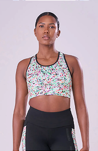 TOP SIGNATURE SAMBA 1 BOLSAO NADADOR DUPLA FACE ESTAMPA NARA / PRETO
