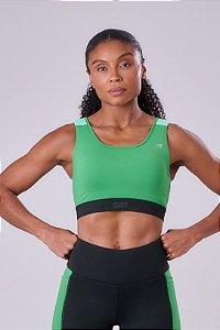 TOP GRIT BOSSA AJUSTAVEL 1 BOLSO RETO VERDE VIBRANTE/VERDE MENTA/PRETO