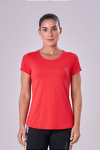 CAMISETA KEEP COOL RUNNING VERMELHO HIBISCUS