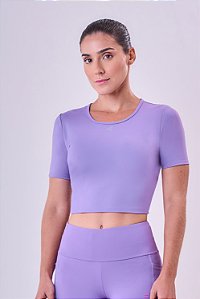 CAMISETA CROPPED SIGNATURE SAMBA ROXO NEVOA
