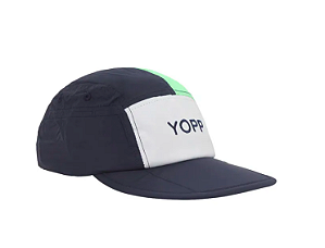 Bone Esportivo Yopp 5 Panel - Branco e Verde