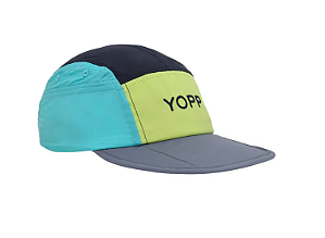 Bone Esportivo Yopp 5 Panel - Azul e Verde