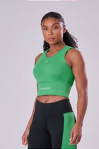 TOP CROPPED GRIT BOSSA 1 BOLSAO VERDE VIBRANTE