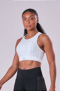 TOP GRIT BOSSA AJUSTAVEL 1 BOLSO NADADOR BRANCO ESTAMPA INSTITUCIONAL