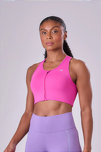 TOP SIGNATURE SAMBA NADADOR C/ ZIPER PINK FLUOR