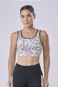 TOP SIGNATURE SAMBA RETO DUPLA FACE ESTAMPA NARA / PRETO