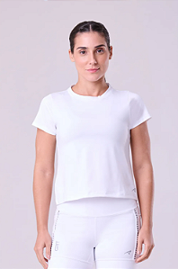 CAMISETA CROPPED KEEP COOL CUT UV50 BRANCO