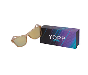 Óculos de Sol Yopp Polarizado Uv400 Glitter Ouro