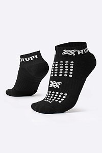 Meia Curta para Corrida HUPI Running Pro Preto - Tamanho Plus 42-46