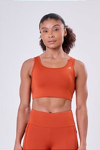 TOP SIGNATURE SAMBA RETO DUPLA FACE LARANJA ESCURO/LARANJA