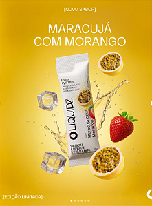 LIQUIDZ® - Repositor de Eletrólitos - ZERO Açúcar - 3X + Eletrólitos - Maracujá com Morango UN