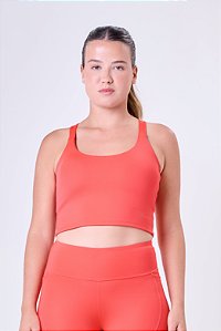 Top Authen Essencial Run Cropped Lenghty Hibiscus