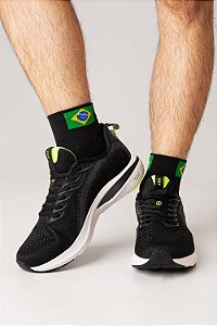 Meia Hupi Running Pro Brasil Preto