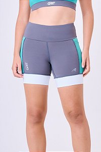 BERMUDA GRIT BOSSA 3 BOLSOS 15CM CHUMBO / AZUL BALTICO / BRANCO