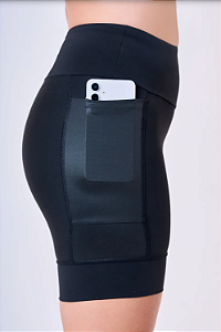 BERMUDA GRIT BOSSA CIRE 3 BOLSOS 18 CM LUXE PRETO