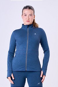 JAQUETA THERMAL DEFEND C/ ZIPER REFLETIVO AZUL MARINHO