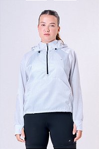 CORTA VENTO GRIT BOSSA 1 BOLSAO C/ 1/2 ZIPER LUXE BRANCO