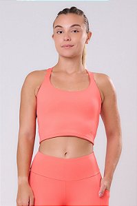 TOP CROPPED ESSENTIAL RUN LENGHTY LARANJA