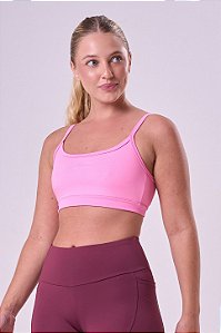 TOP ESSENTIAL RUN TROT AJUSTAVEL RETO ROSA CUTE