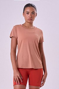 CAMISETA KEEP COOL RUNNING MARROM MACHIATTO