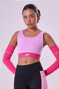 TOP GRIT BOSSA AJUSTAVEL 1 BOLSO RETO LILAS / ROSA POP / ULTRAPINK