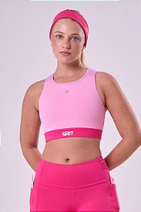 TOP GRIT BOSSA AJUSTAVEL 1 BOLSO NADADOR ROSA POP / LILAS / ULTRAPINK