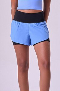 SHORT COM BERMUDA SIGNATURE SAMBA 3 BOLSOS SELADO AZUL PACIFIC / PRETO