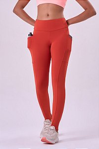 LEGGING ESSENTIAL RUN STAMINA 3 BOLSOS LARANJA SAFFRON
