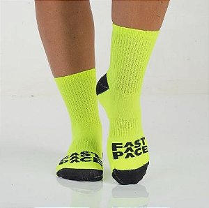 Meias FastPace Cano Curtinho Amarelo Neon