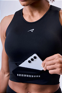 TOP CROPPED GRIT BOSSA 1 BOLSAO PRETO