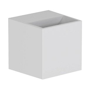 Arandela Cubo Branco 5x5x5cm Foco Duplo com Led Integrado 2W Bivolt