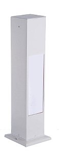 Balizador Branco Mini Coluna 60cm 2 Focos para 1 Lampada E27