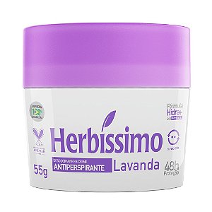 Desodorante Vegano Creme Antitranspirante Herbissimo Lavanda 55g