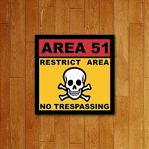 Placa Decorativa Area 51