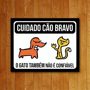 Placa Decorativa Cão Bravo - Um Sábado Qualquer