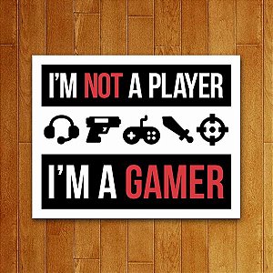Placa Decorativa I'm A Gamer