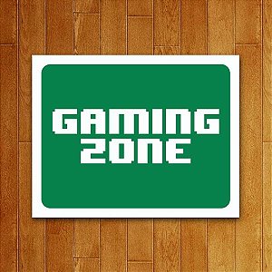 Placa Decorativa Gaming Zone V2